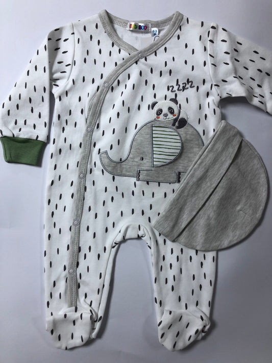 BOO-BOO 2Pcs Sleepsuit & Hat Set