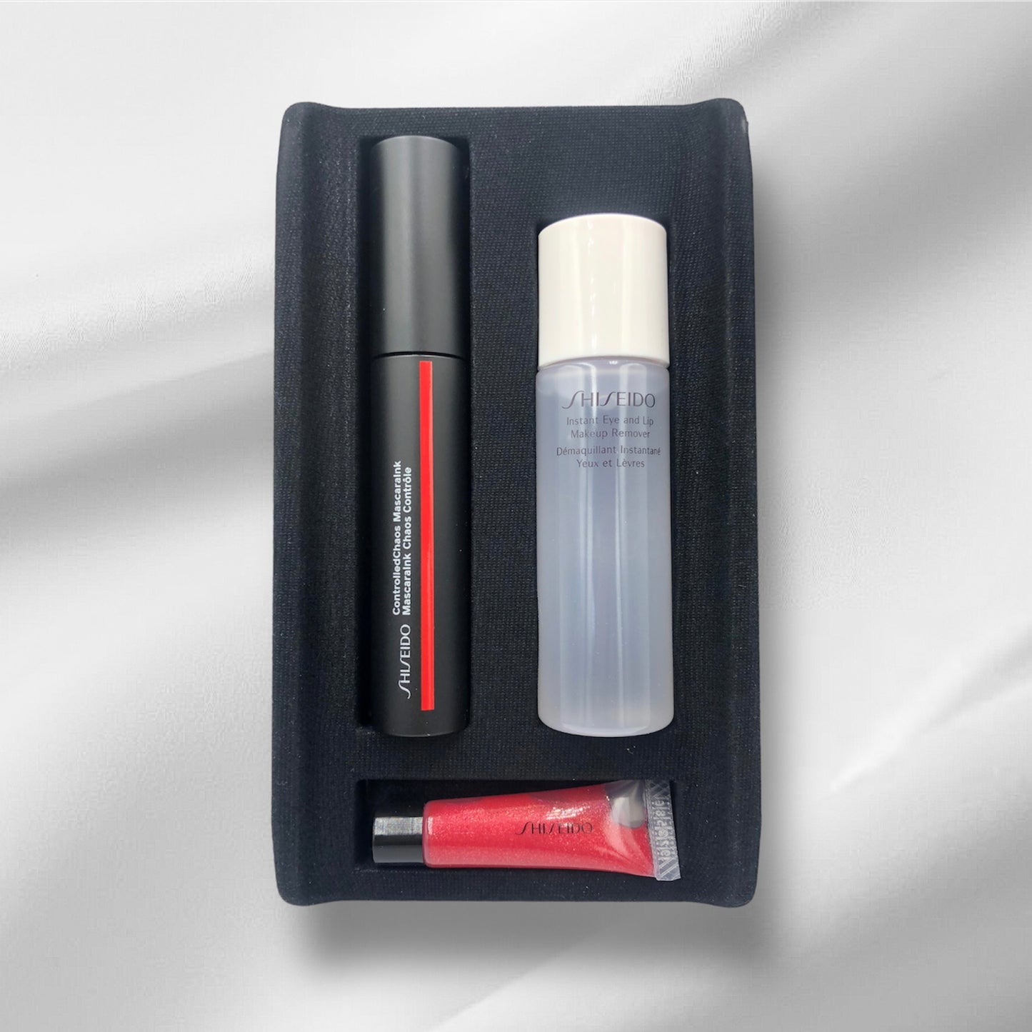 Shiseido Controlled Chaos Mascara, makeup remover & GelGloss Kit