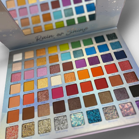 Malibu glitz eyeshadow/83 color beauty palette/rain or shine