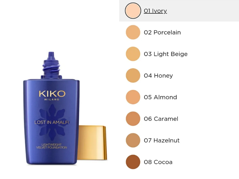 Kiko velvet foundation 03 light beige