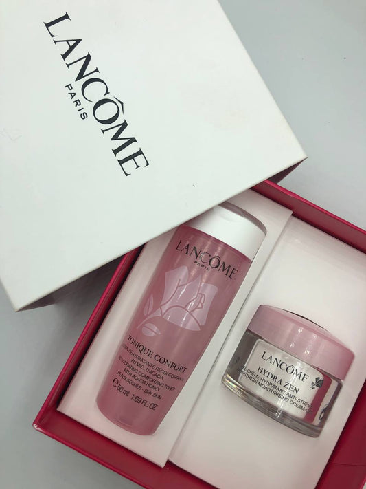 Lancôme pack, rehydrating toner & Antistress moisturizing cream