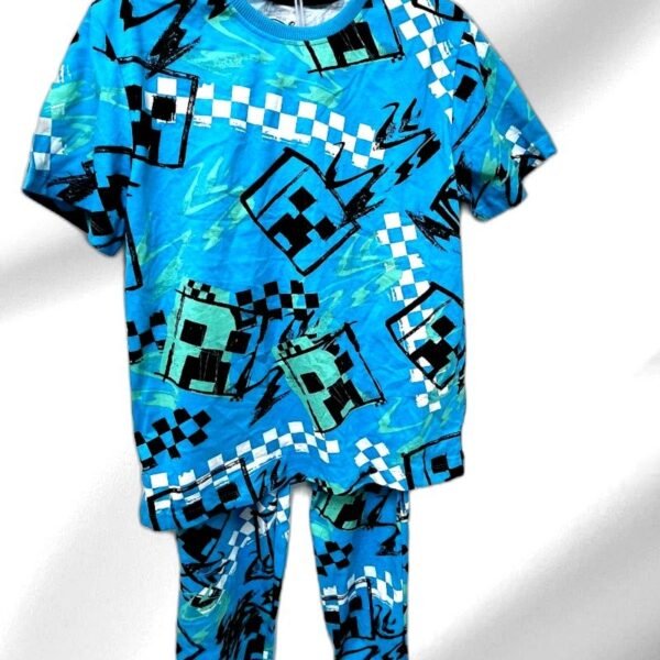 Children's Blue Minecraft creeper Set