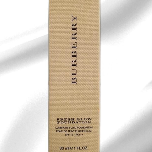 BURBERRY FRESH GLOW FOUNDATION CHESTNUT NO.60 LUMINOUS FLUID FOUNDATION SPF 15- PA 30ML