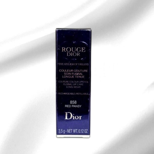 DIOR ROUGE DIOR COULTURE COLOUR LIPSTICK FLORAL LIPCARE LONG WEAR 858 RED PANSY MATTE 3.5G