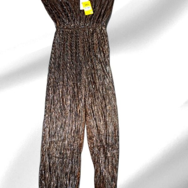 MINOTI LONG DRESS BROWN AND SILVER