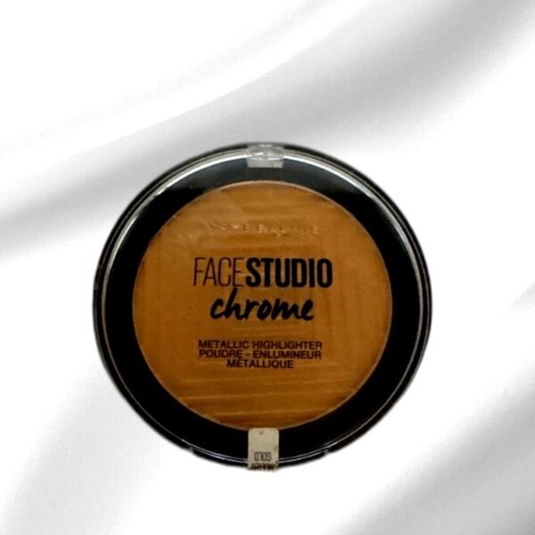 MAYBELLINE NEW YORK FACE STUDIO CHROME 100 MOLTEN GOLD METALLIC HIGHLITER 9G