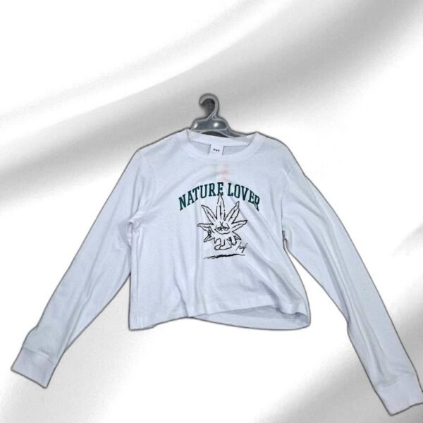 HUF T SHIRT LONG SLEEVE WHITE PRINTED