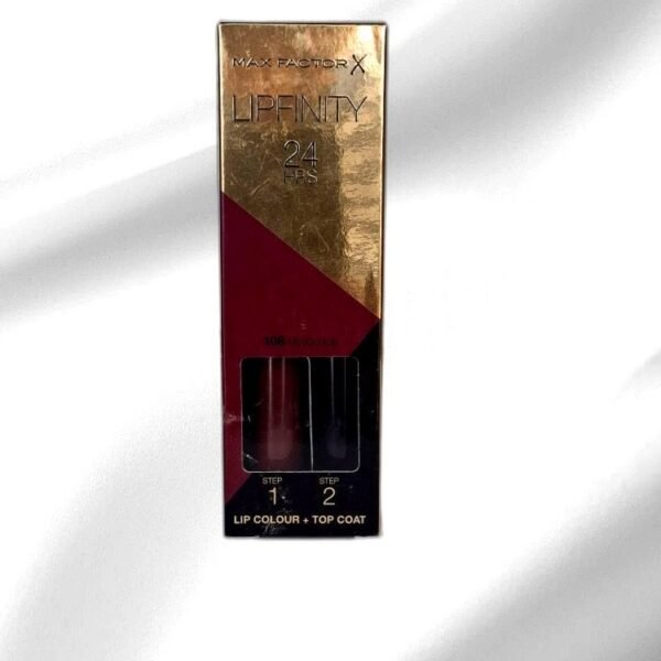 MAX FACTOR X LIP COLOR + TOP COAT LIPFINITY 108 FRIVOLOUS 24 HRS