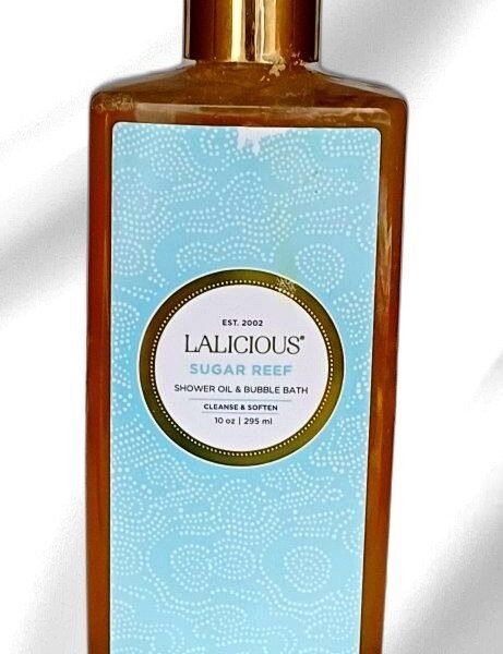 LALICIOUS SHOWER OIL & BUBBLE BATH SUGAR REEF295 ML