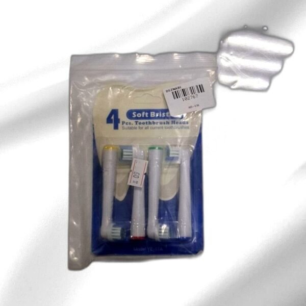 SOFT BRISTLES 4 PCS TOOTHBRUSH HEADS