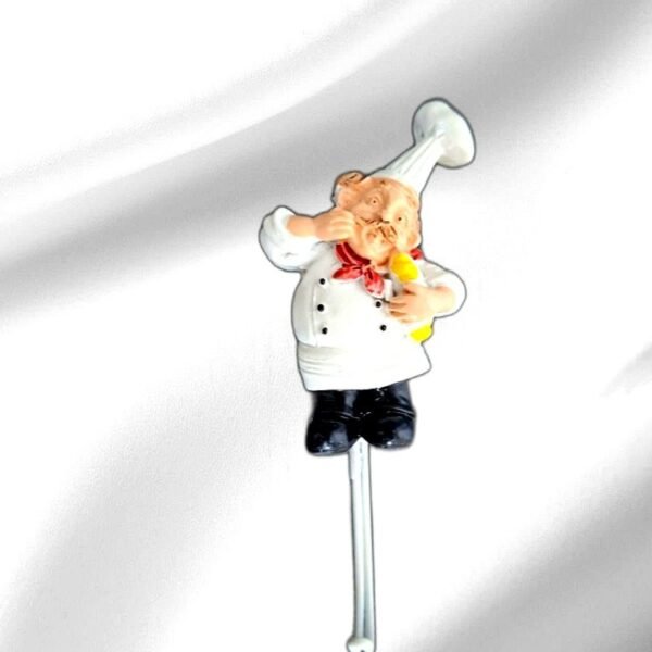 DEZ KITCHEN CARTOON CHEF STYLE RESIN STORAGE WALL HANGER HOOK BATH TOWEL RACK
