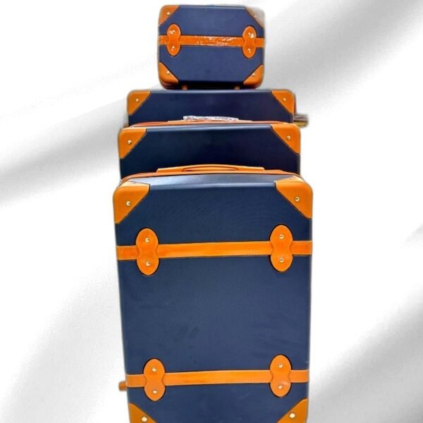 ROYAL TRAVEL TRAVELLING LAUGAGE BAG SET BLACK WITH BROWN 4PCS SET