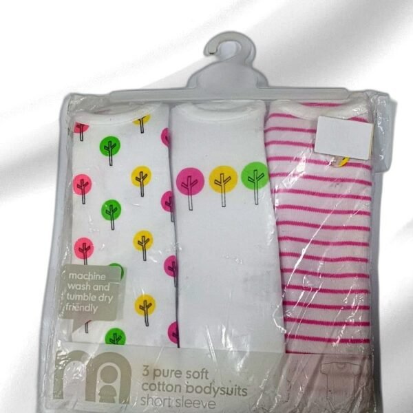 MOTHERCARE 3PURE SOFT COTTON BODYSUITS SHORT SLEEVE