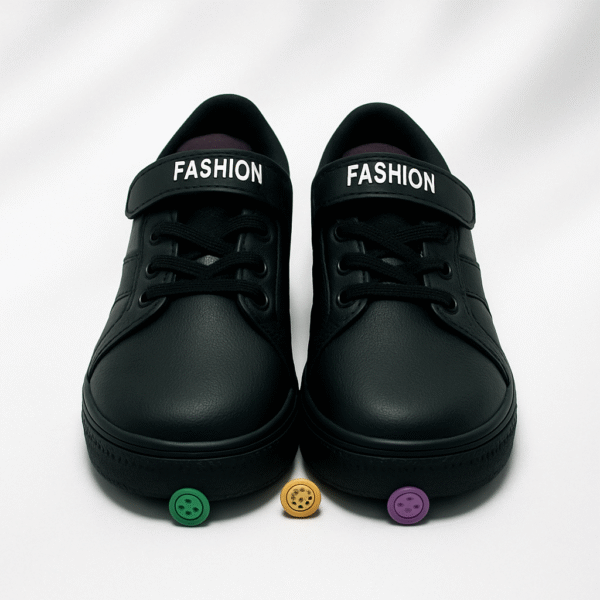 Black Lace-Up Sneakers