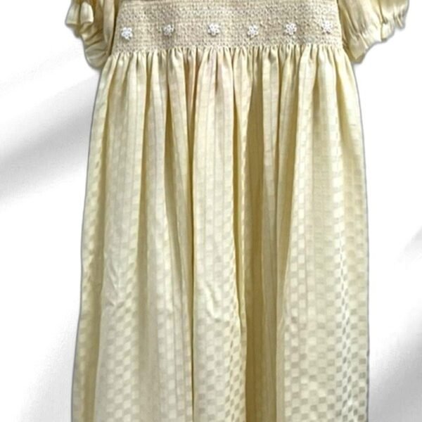 Cream Embroidered Dress