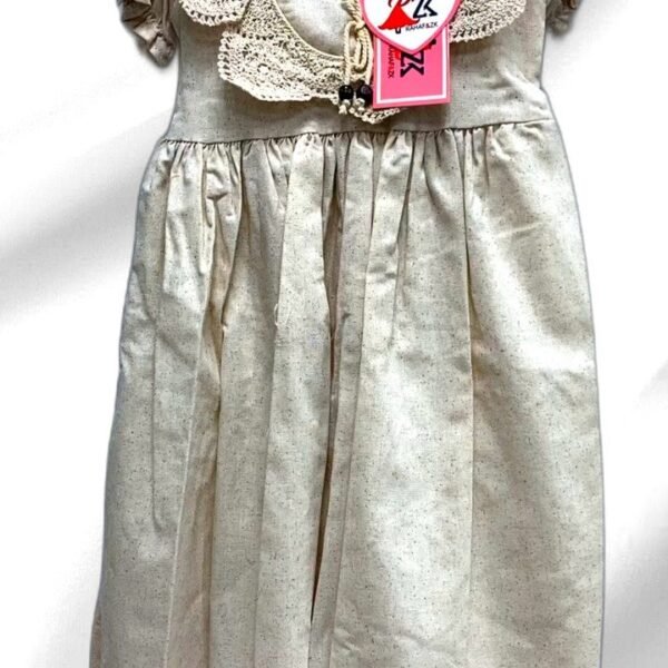 Lace Collar Beige Dress