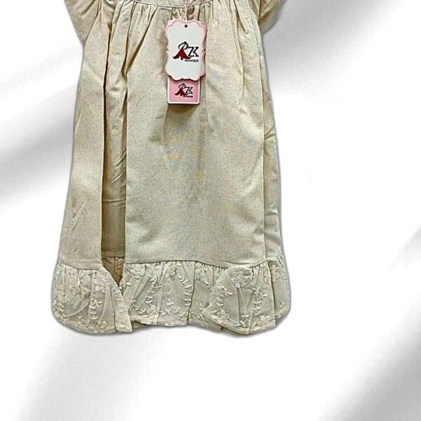 Embroidered Beige Dress